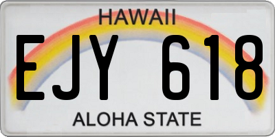 HI license plate EJY618