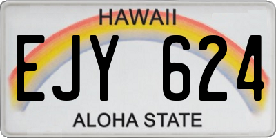 HI license plate EJY624