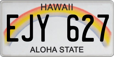 HI license plate EJY627