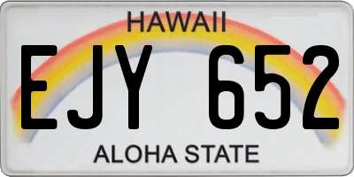 HI license plate EJY652