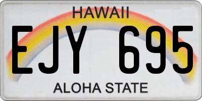 HI license plate EJY695