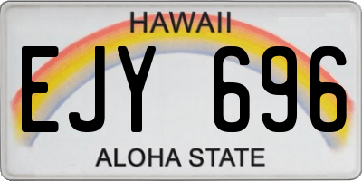 HI license plate EJY696