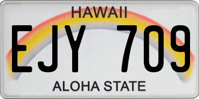 HI license plate EJY709