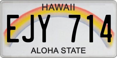 HI license plate EJY714