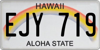 HI license plate EJY719