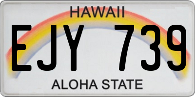 HI license plate EJY739