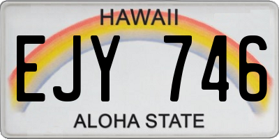 HI license plate EJY746