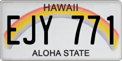 HI license plate EJY771