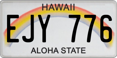 HI license plate EJY776