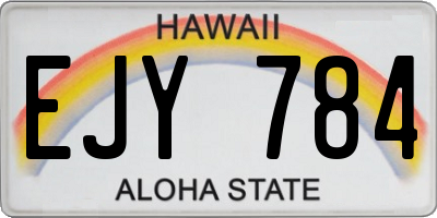 HI license plate EJY784
