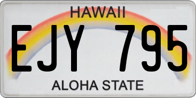 HI license plate EJY795