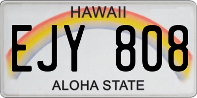HI license plate EJY808
