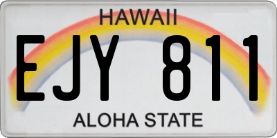 HI license plate EJY811