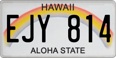 HI license plate EJY814