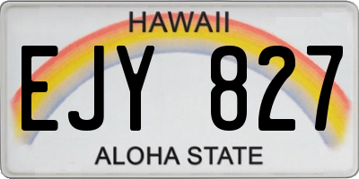 HI license plate EJY827