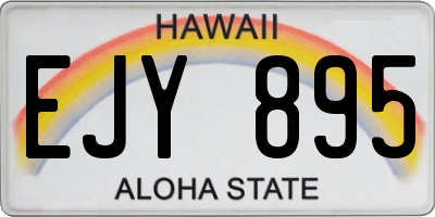 HI license plate EJY895