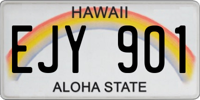 HI license plate EJY901