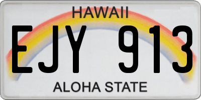 HI license plate EJY913