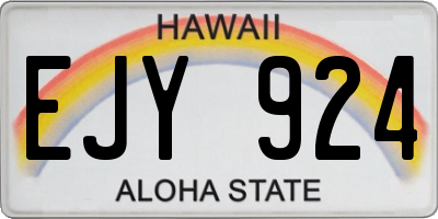 HI license plate EJY924