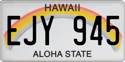 HI license plate EJY945