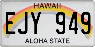 HI license plate EJY949