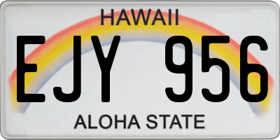 HI license plate EJY956