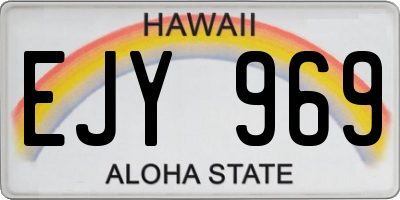 HI license plate EJY969