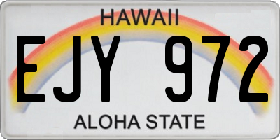 HI license plate EJY972