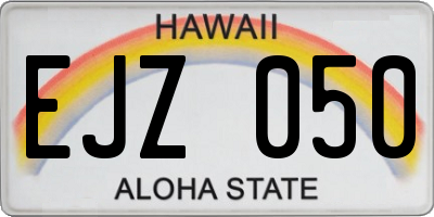 HI license plate EJZ050