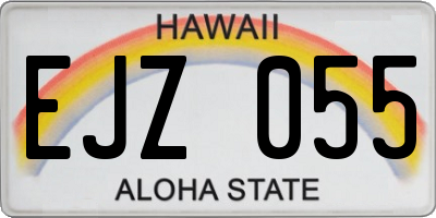 HI license plate EJZ055