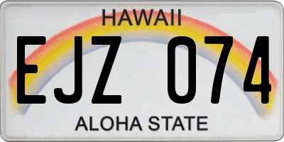 HI license plate EJZ074