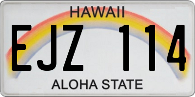 HI license plate EJZ114