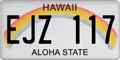 HI license plate EJZ117
