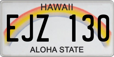 HI license plate EJZ130