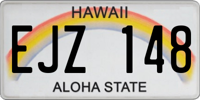 HI license plate EJZ148