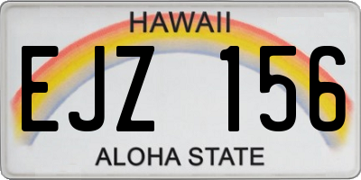 HI license plate EJZ156