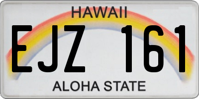 HI license plate EJZ161