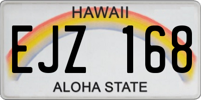 HI license plate EJZ168