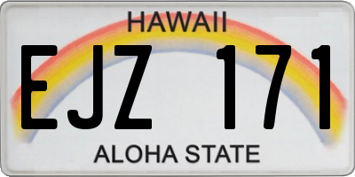HI license plate EJZ171