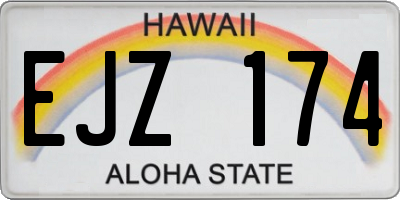 HI license plate EJZ174
