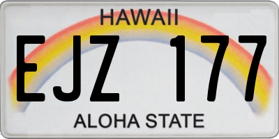 HI license plate EJZ177