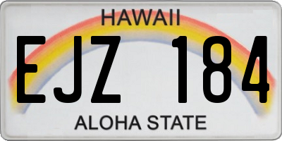 HI license plate EJZ184