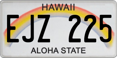 HI license plate EJZ225