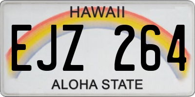 HI license plate EJZ264