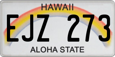 HI license plate EJZ273