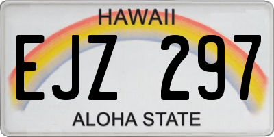 HI license plate EJZ297