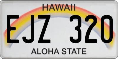 HI license plate EJZ320