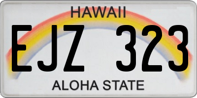HI license plate EJZ323