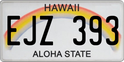 HI license plate EJZ393