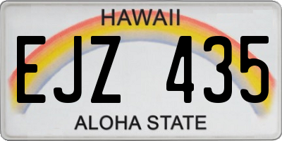 HI license plate EJZ435